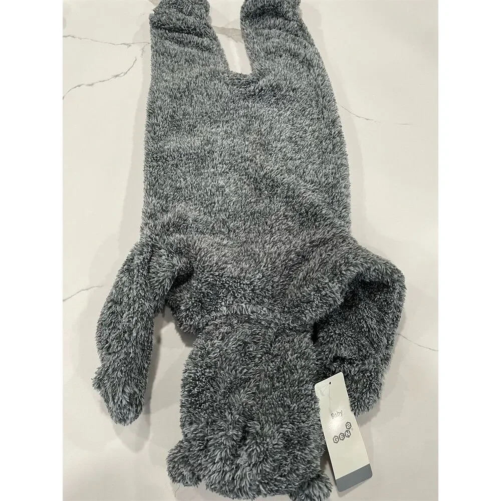Outerstuff Clemson Tigers 6-9 mos Teddy Fleece‎ snowsuit Gray Unisex